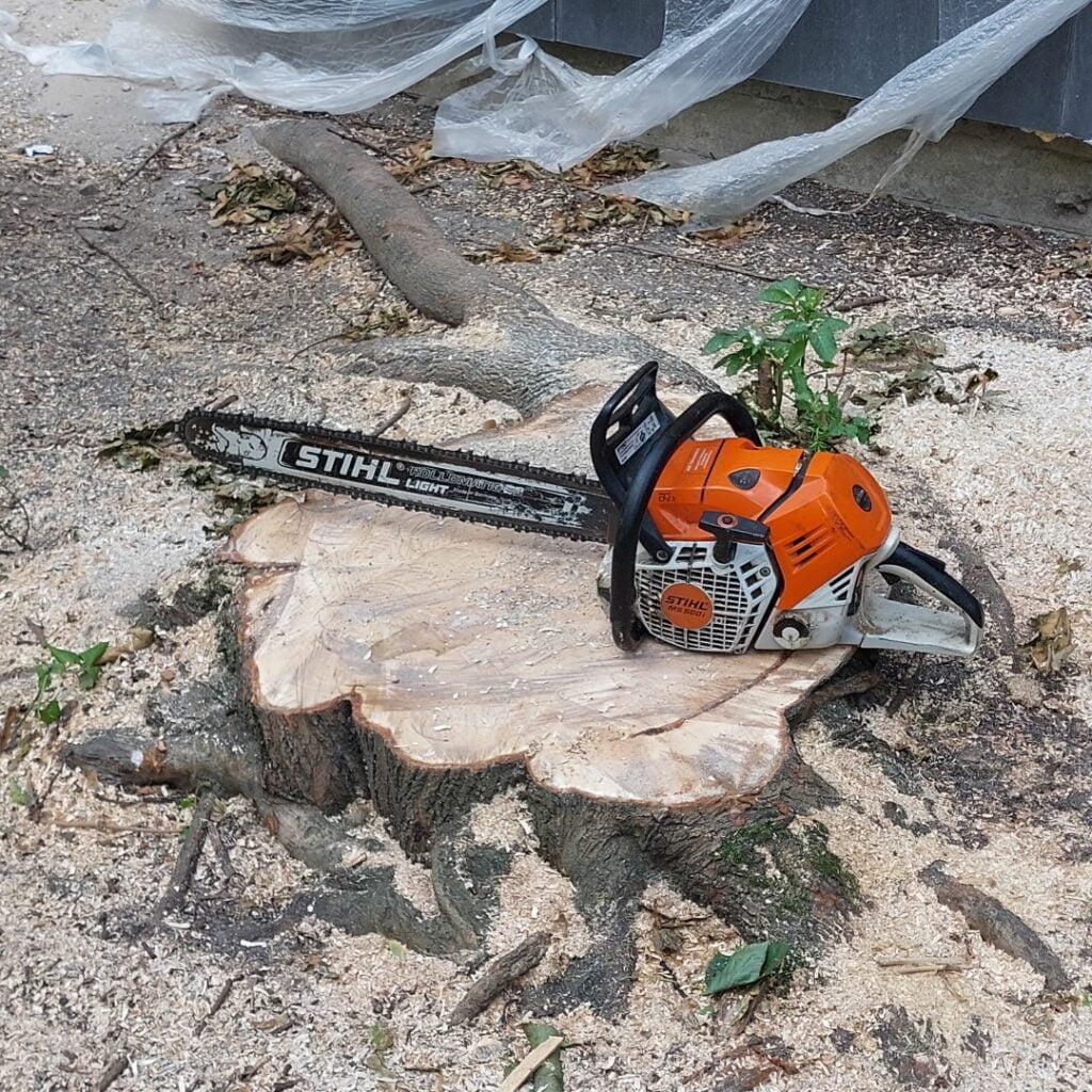 De Stihl 500i is een krachtige lichte zaag met injectiemotor.